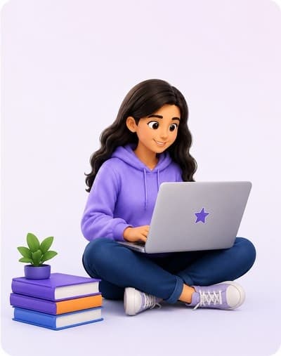 Student in AI mock interview
