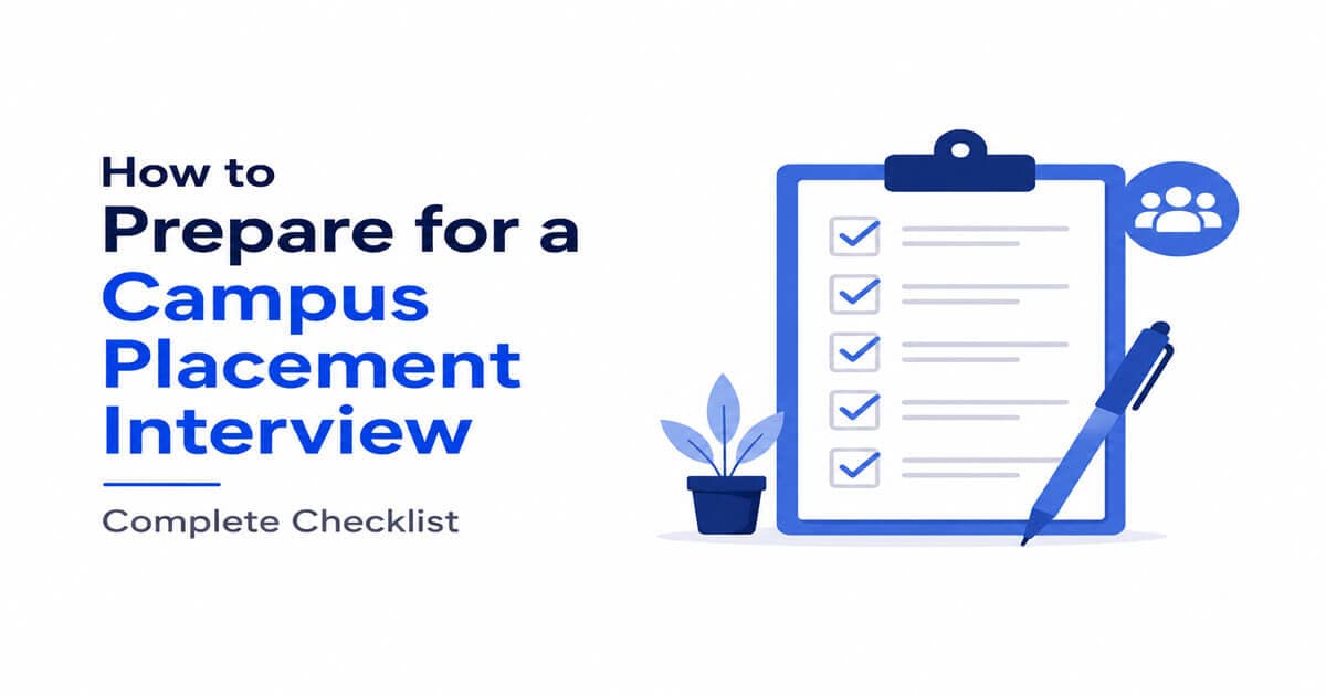 How to Prepare for a Campus Placement Interview: Complete Checklist
